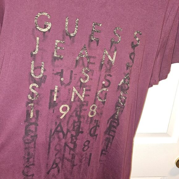 WOMENS VINTAGE GUESS GRAPHIC TEE SHIRT SIZE L - Picture 5 of 5